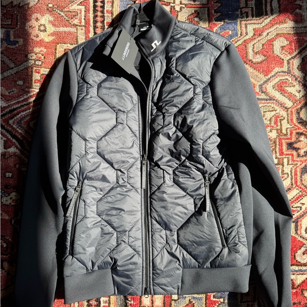 J.Lindeberg Quilt Hybrid Men's Black Jacket